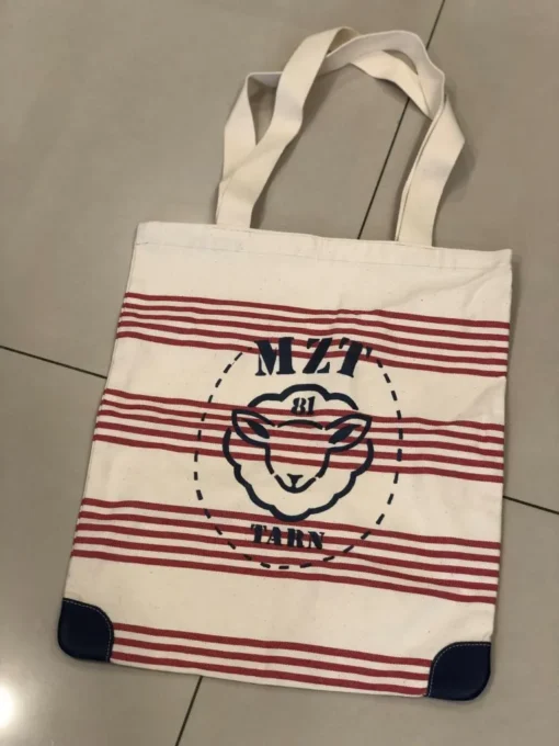 Cotton & Leather Tote Bag - MZT