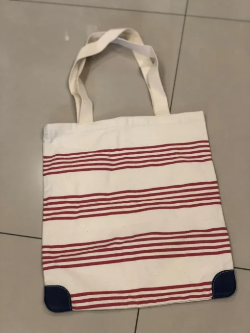 Cotton & Leather Tote Bag - MZT - Image 2